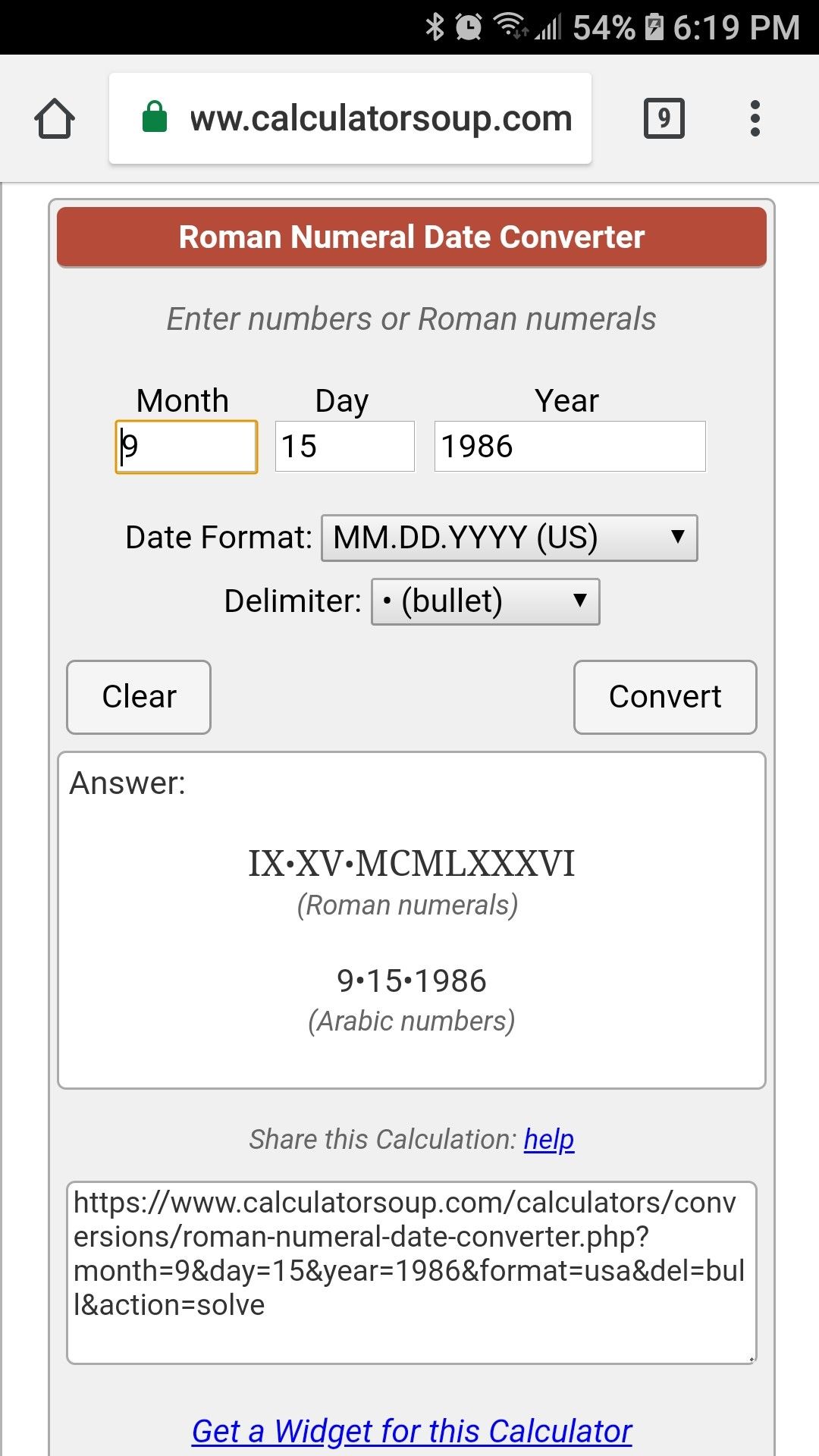 date roman numeral converter