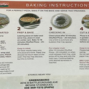 papa murphys instructions baking