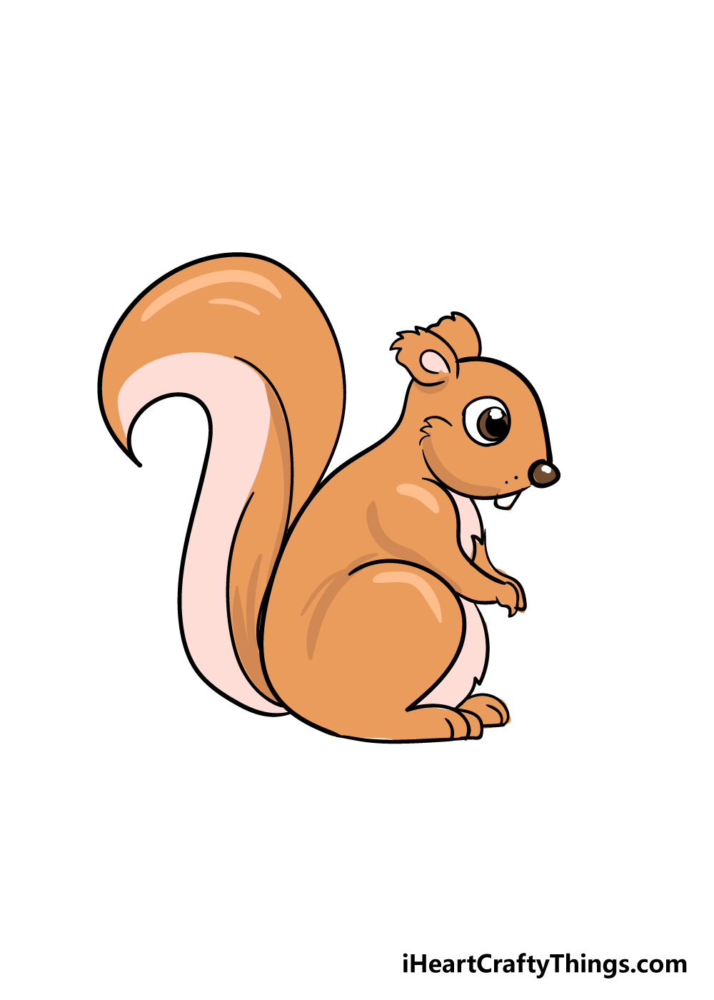 easy simple squirrel drawing