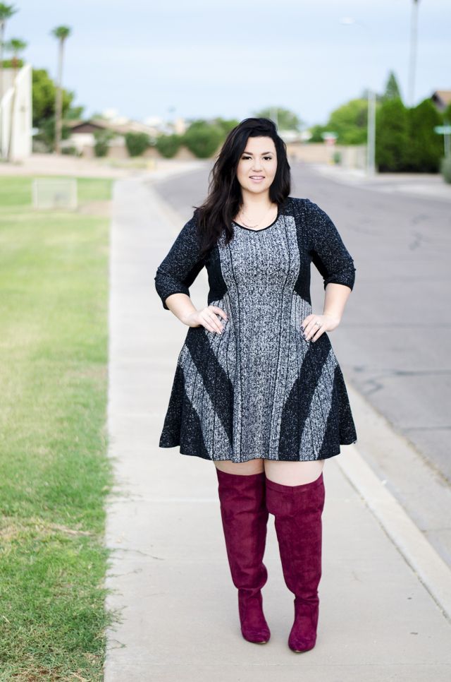 thigh high boots on plus size