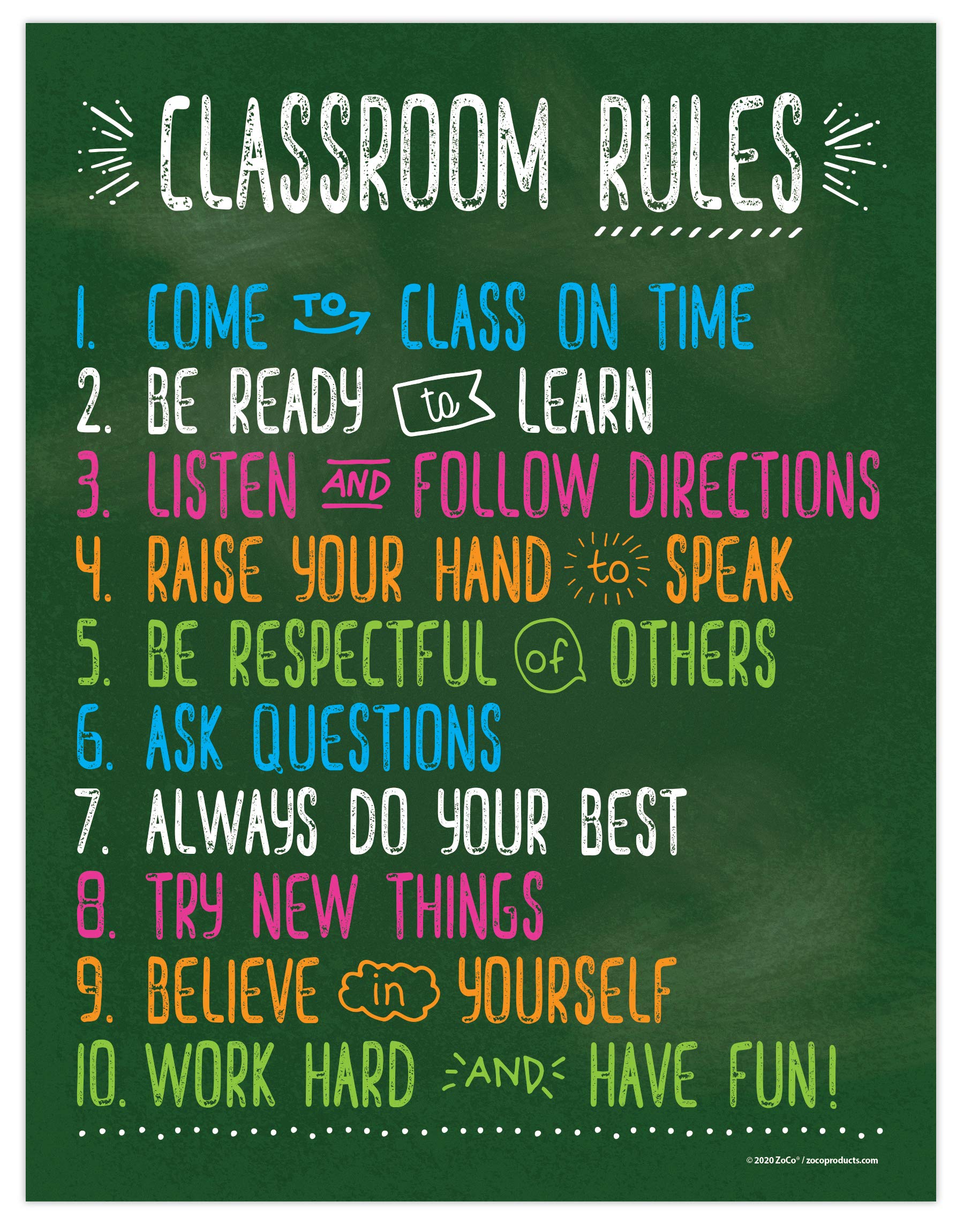 classroom rules poster