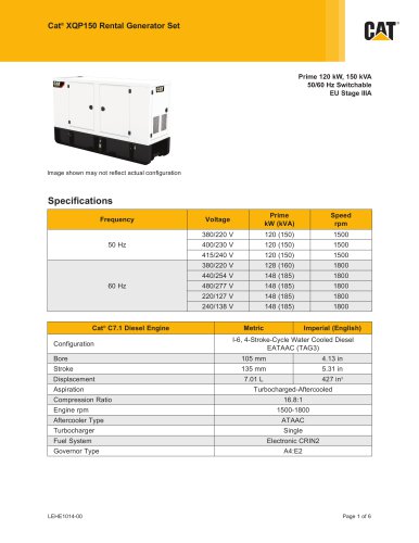 caterpillar generator catalogue pdf