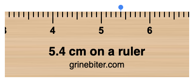 5.4 cm to inches