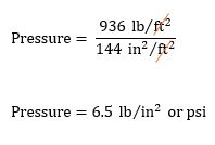 lb ft2 to psi