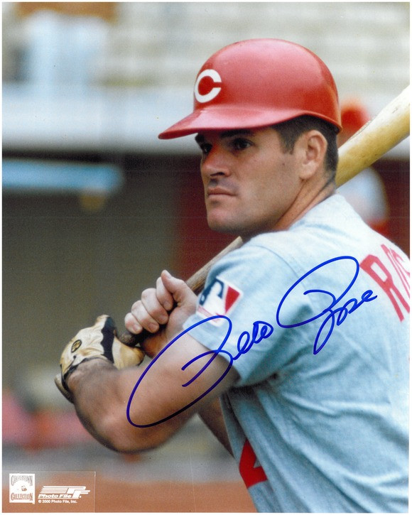 pete rose autographed picture