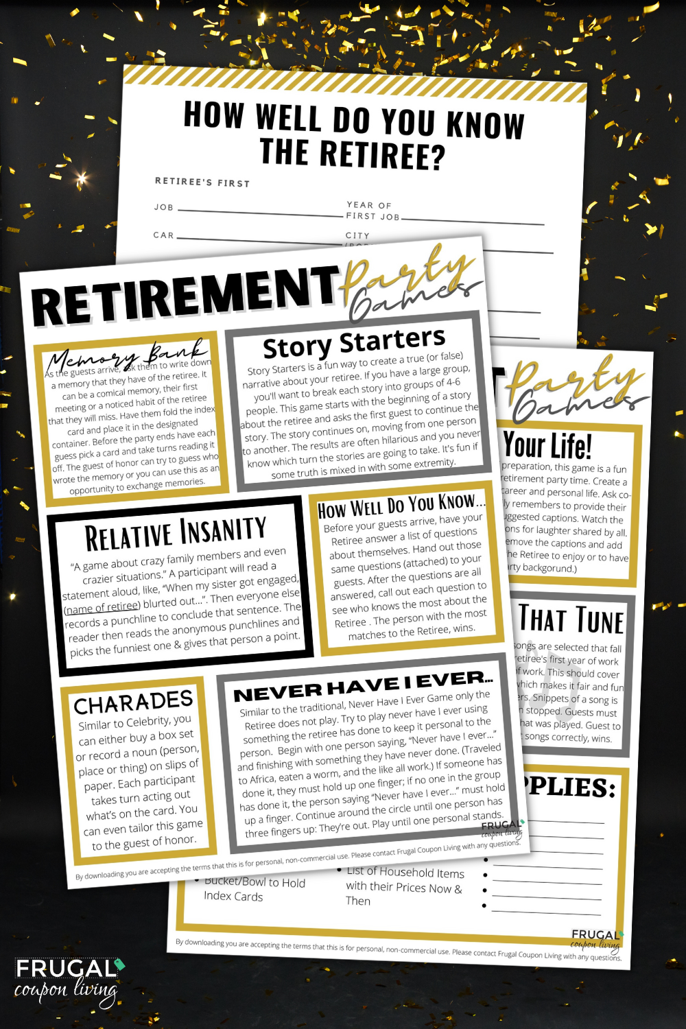 retirement party games