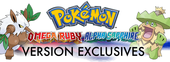 pokemon sapphire exclusives