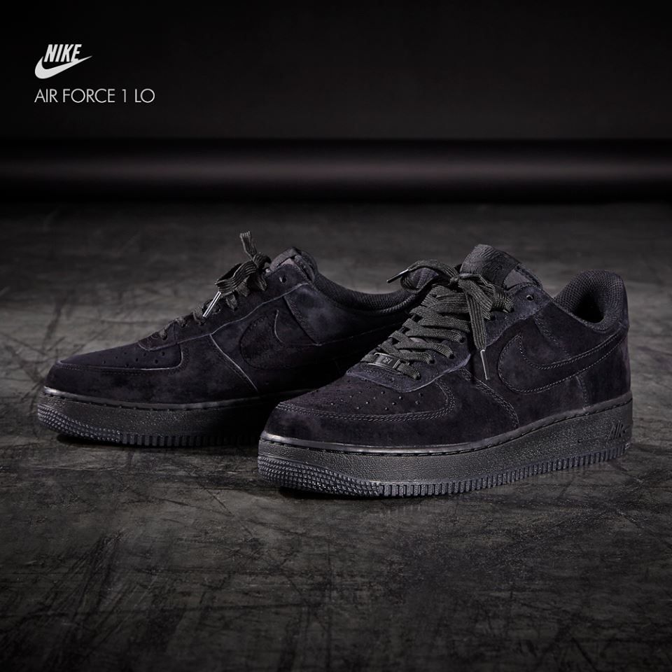 suede black air forces