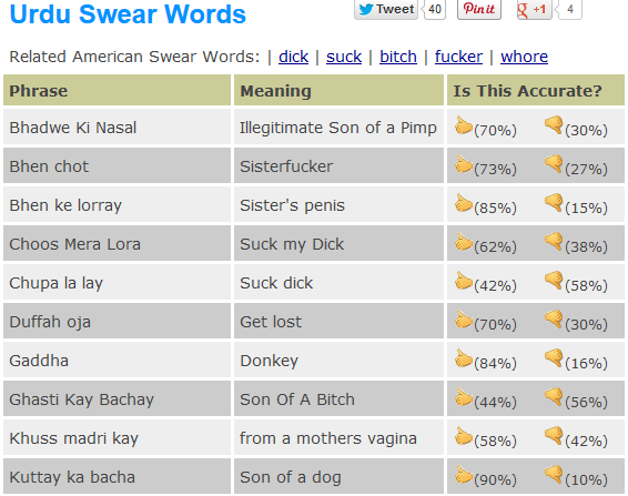 swear words in urdu