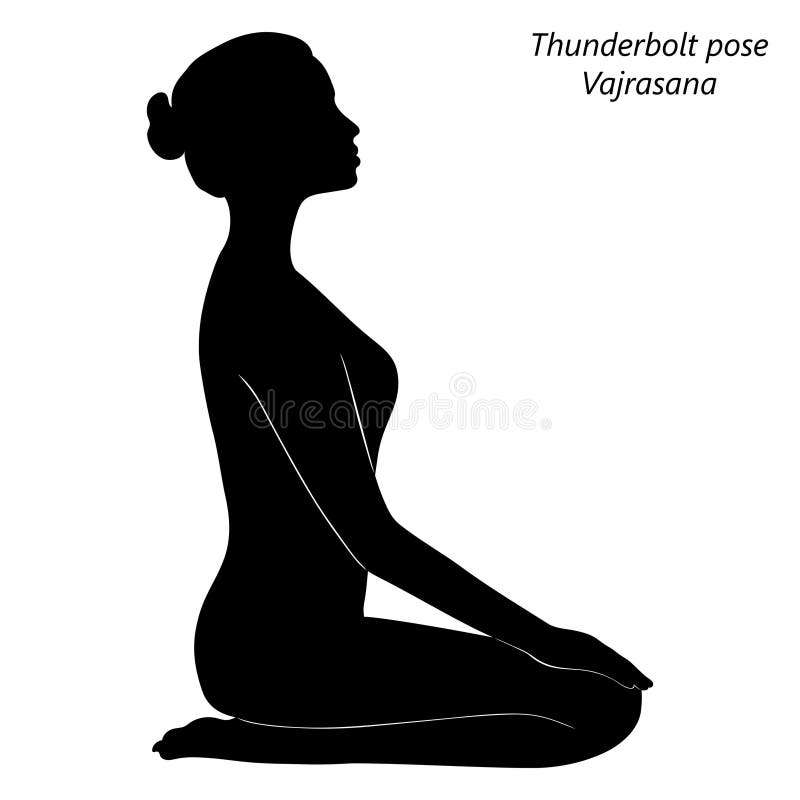 vajrasana drawing easy