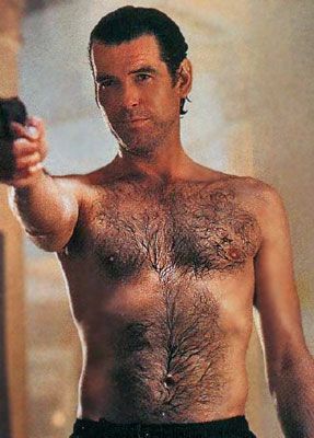 pierce brosnan hairy chest