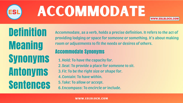 synonym for accomodate