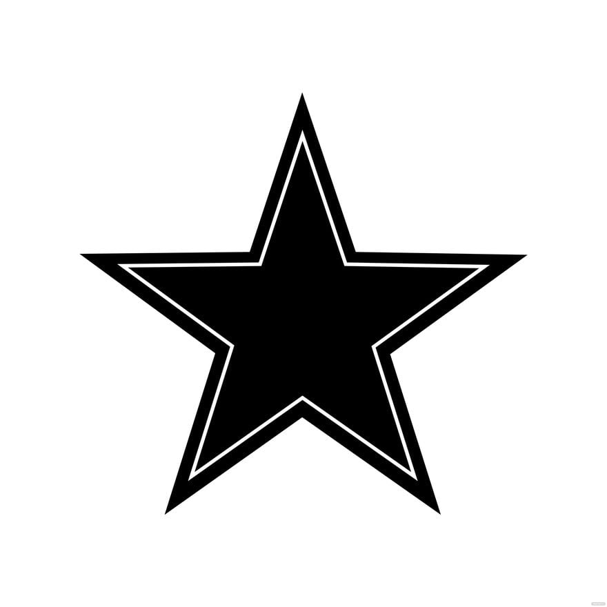 clipart black and white star