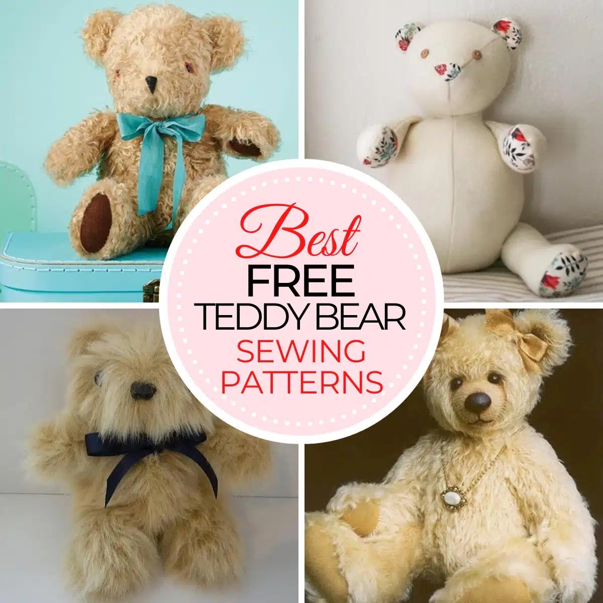 teddy bear pattern sewing free