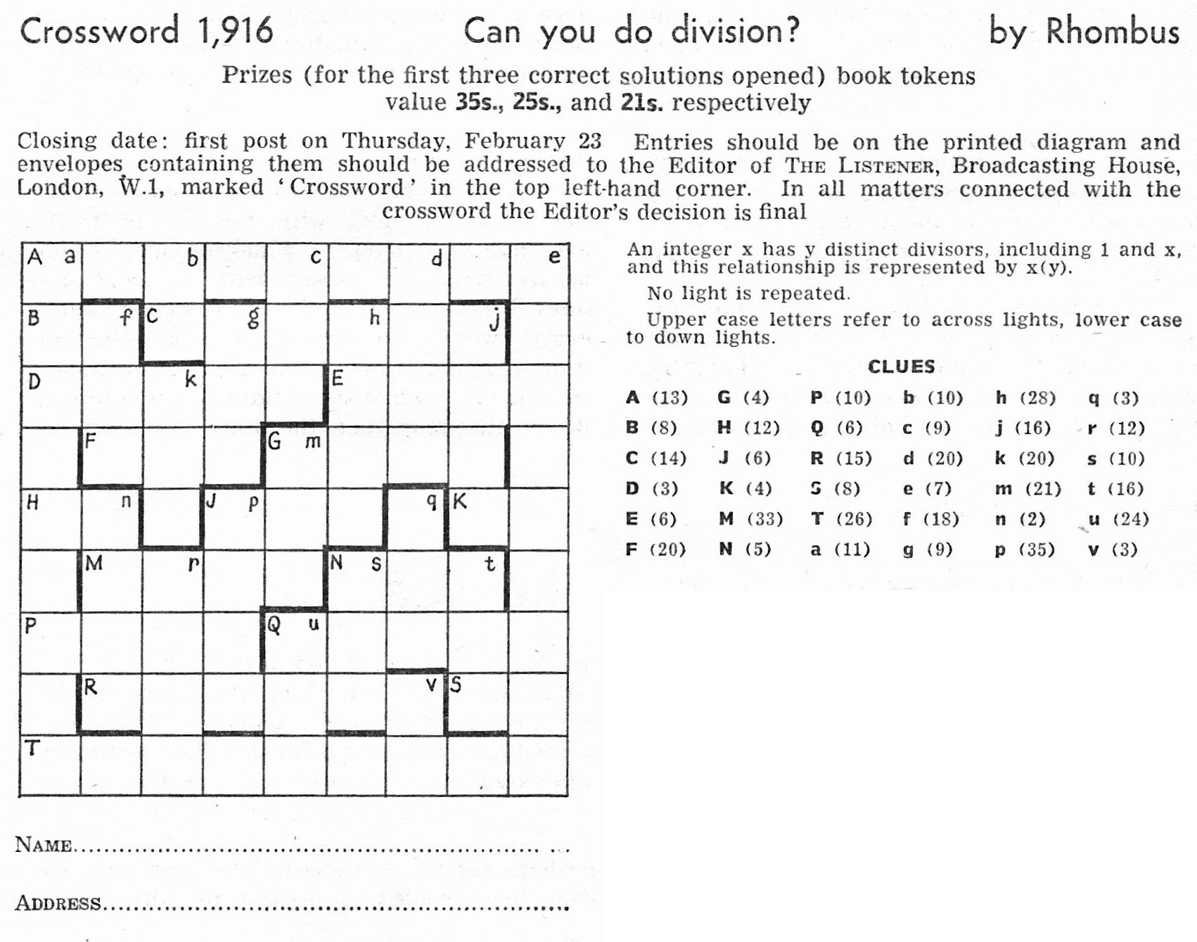 listener crossword