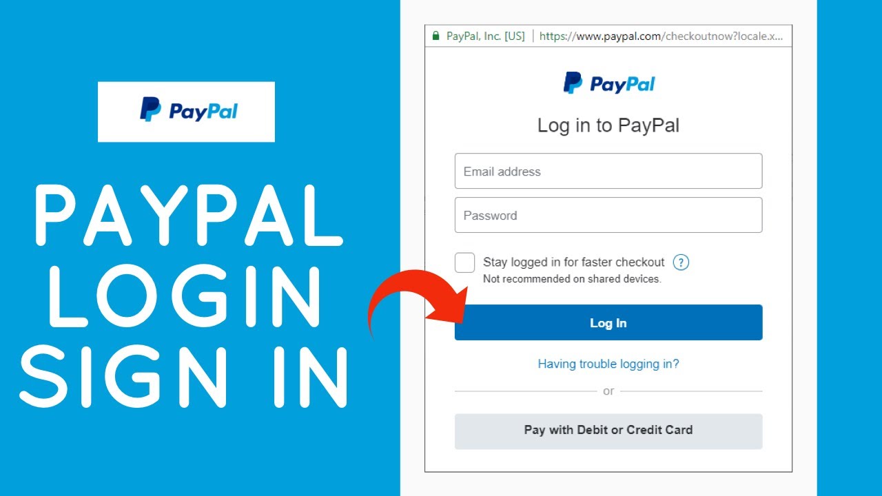 log in to my paypal account