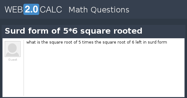 5/6 square root