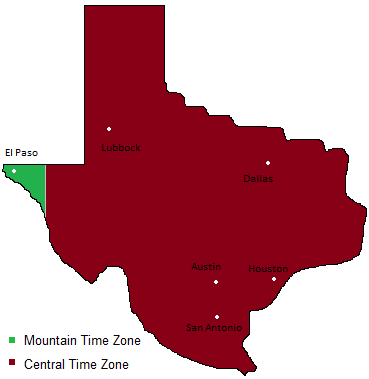 time zone of houston