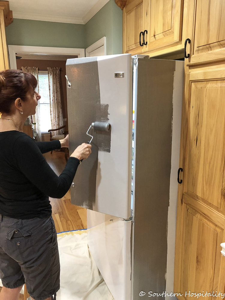 painting a refrigerator stainless steel