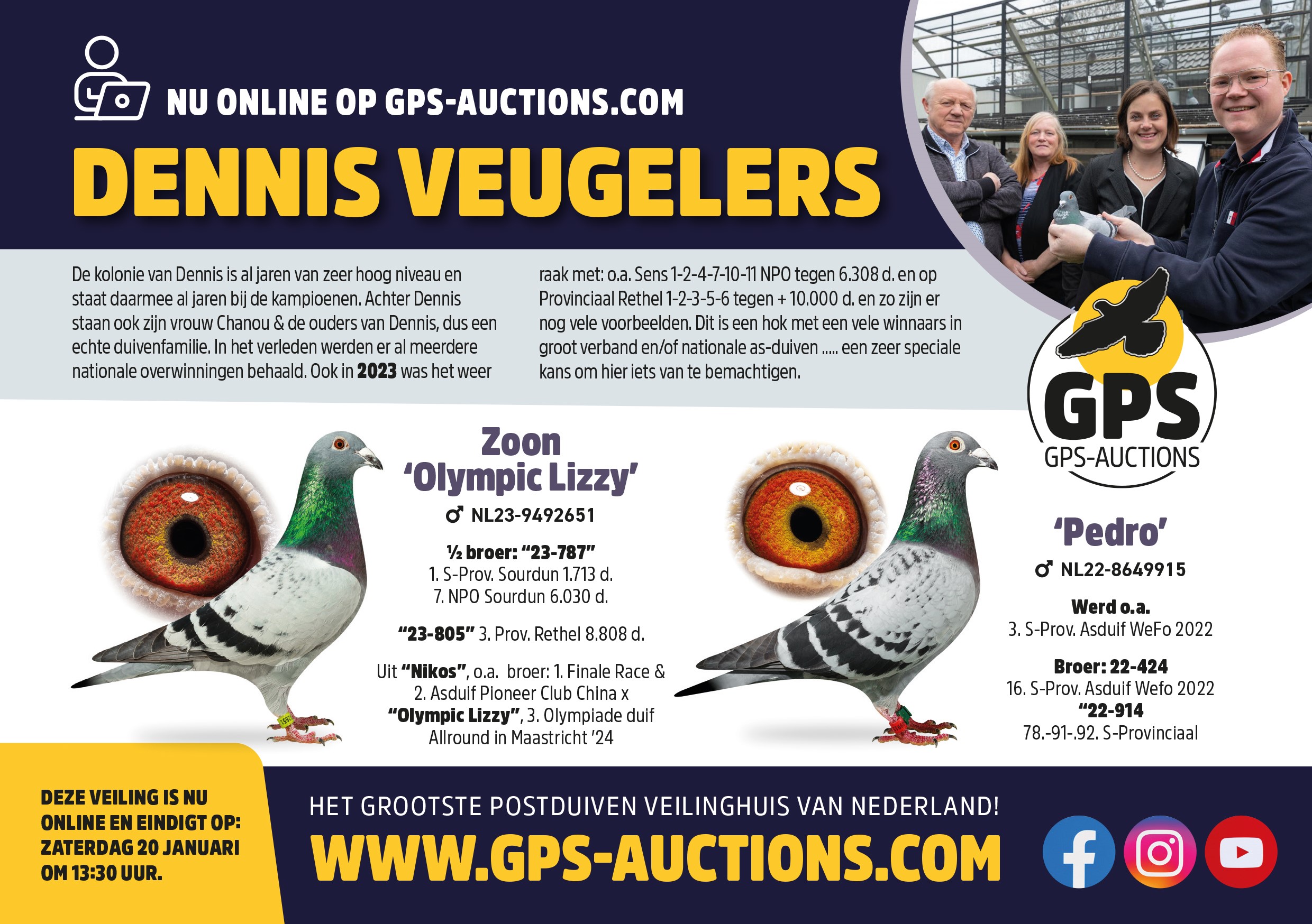 gps auctions pigeons