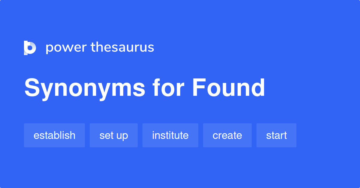 thesaurus for found