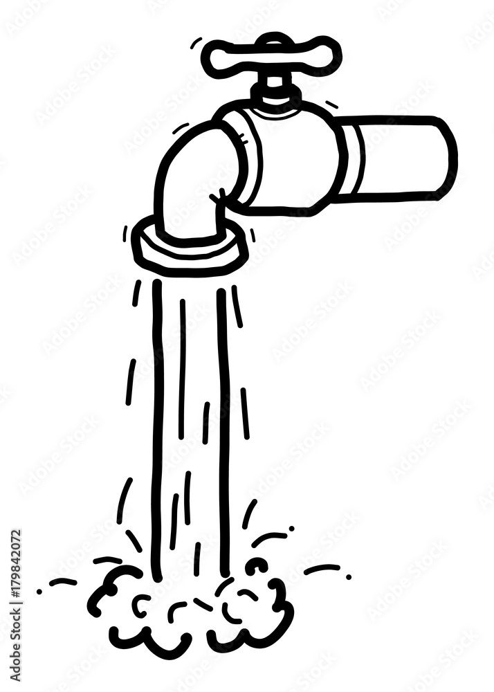 water black and white clipart