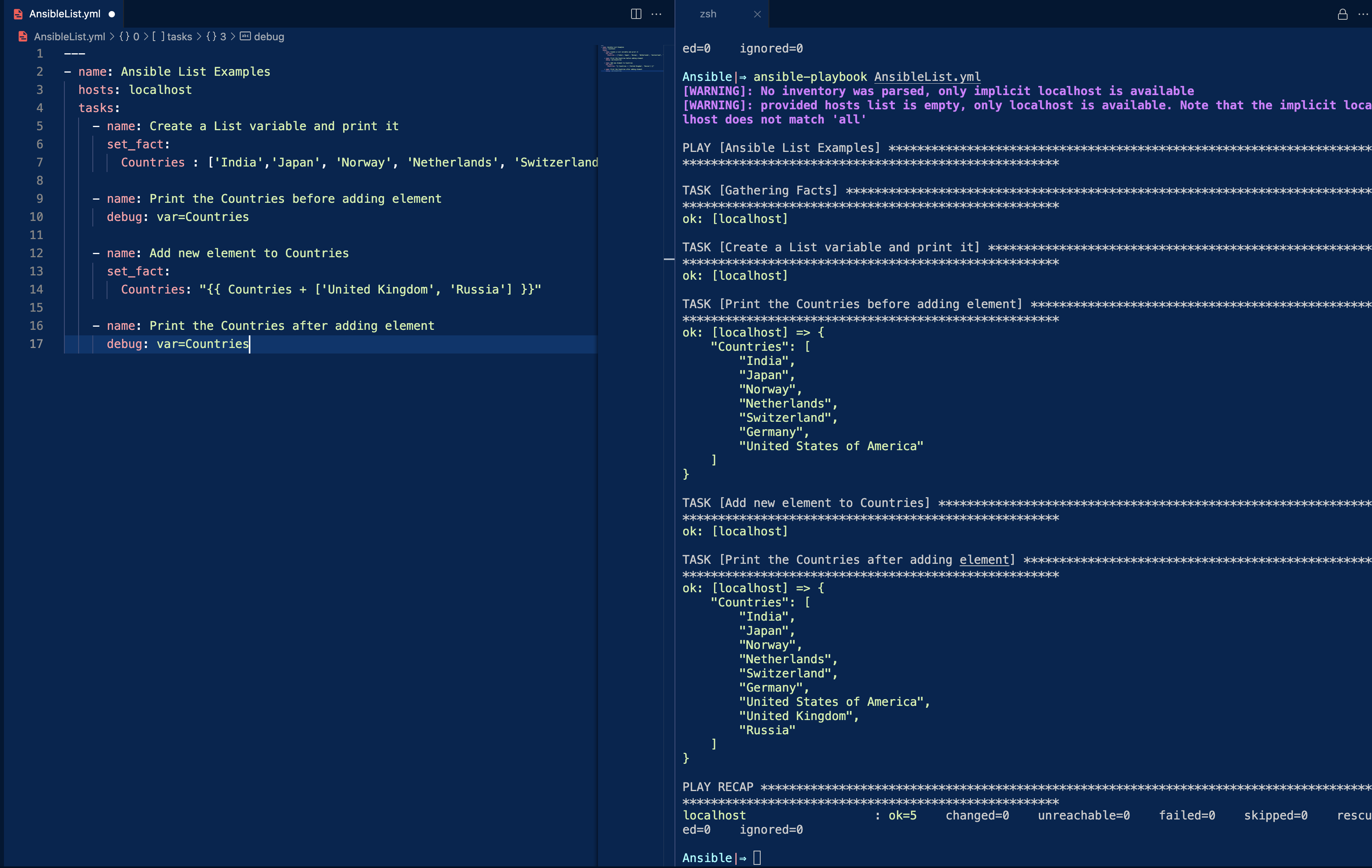 ansible when string in list