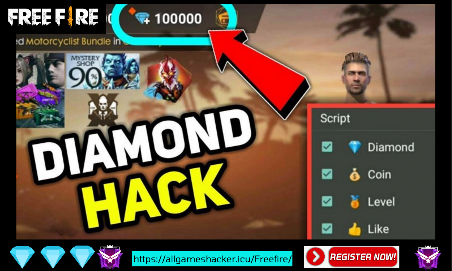 free fire diamond and coin hack