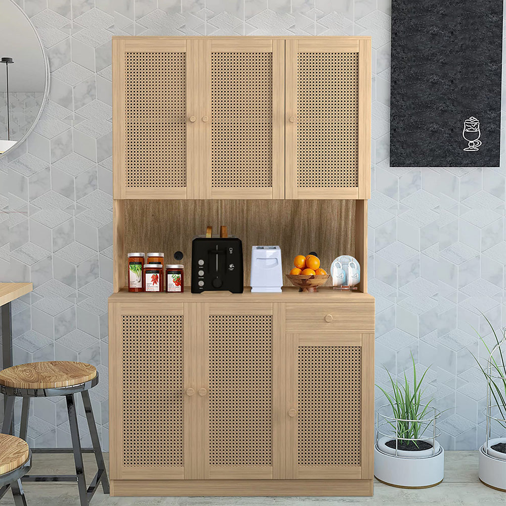 rattan pantry cabinet