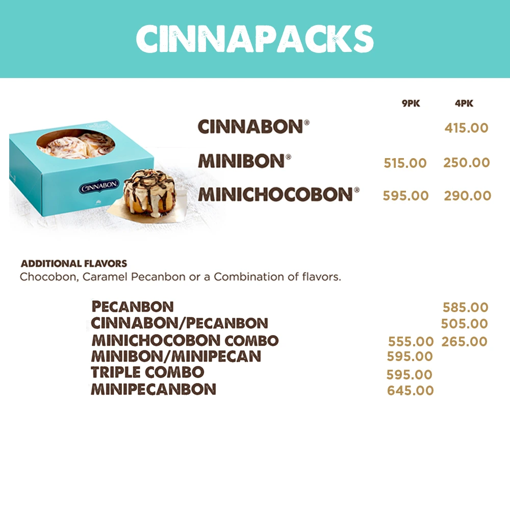 cinnabon price list philippines