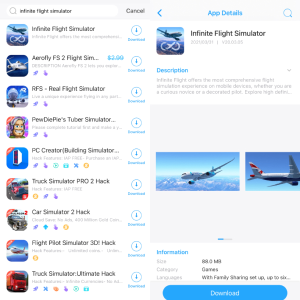 infinite flight simulator apk ios