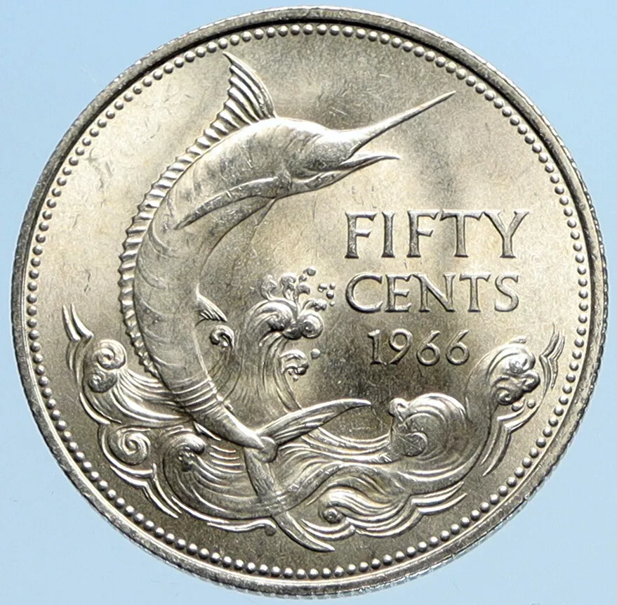 1966 bahamas 50 cents