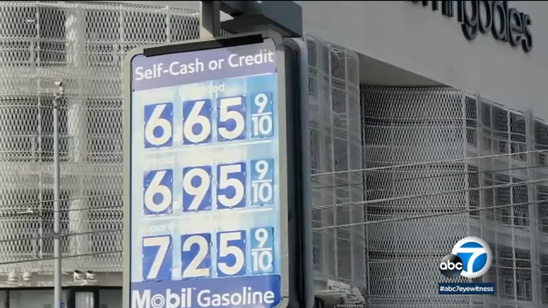 price of gas in los angeles california