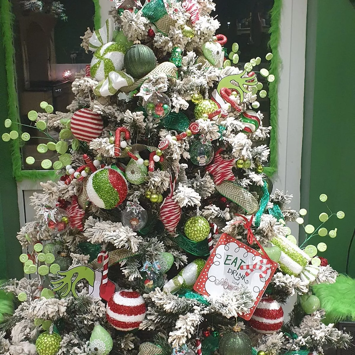 grinch themed christmas tree