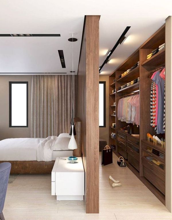 open wardrobe closet