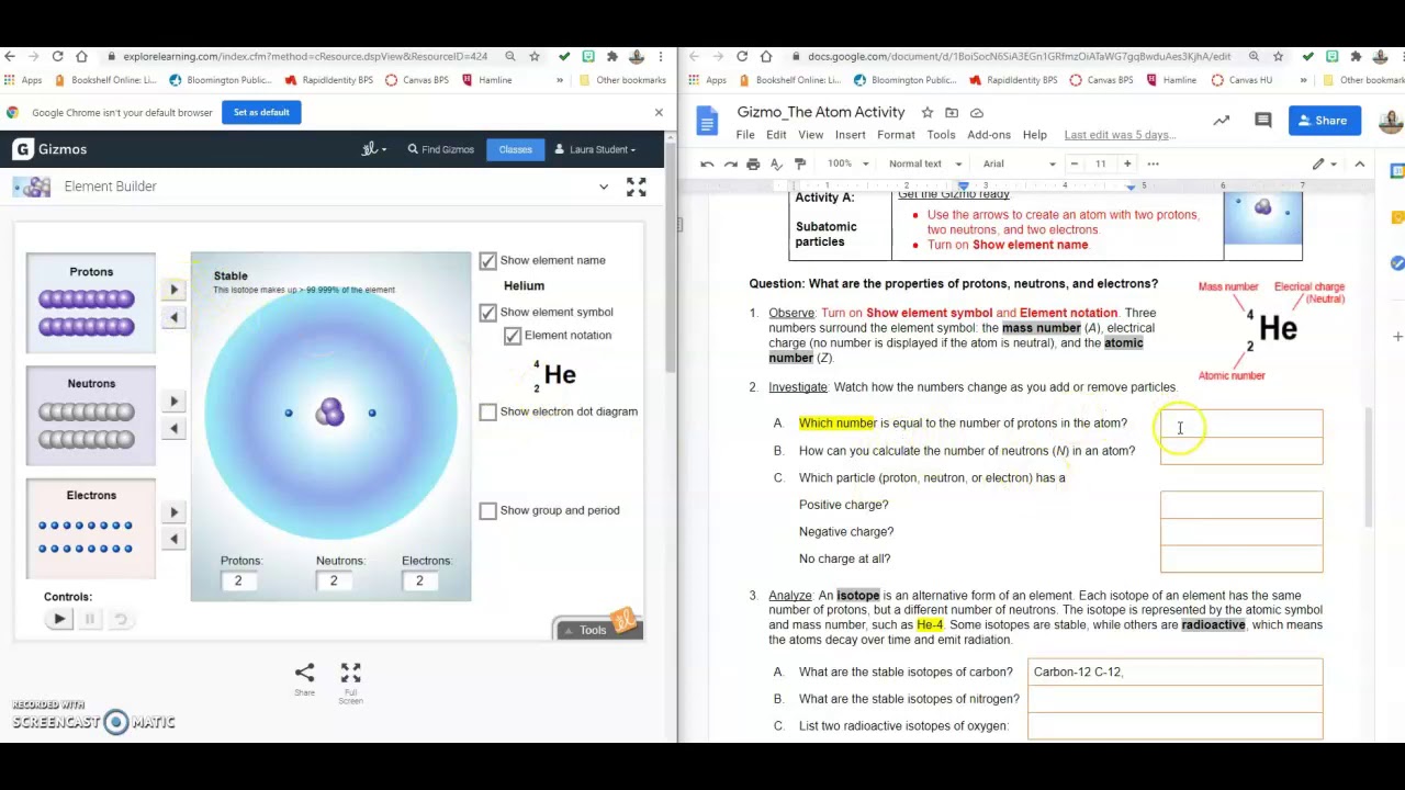 isotopes gizmo answer key