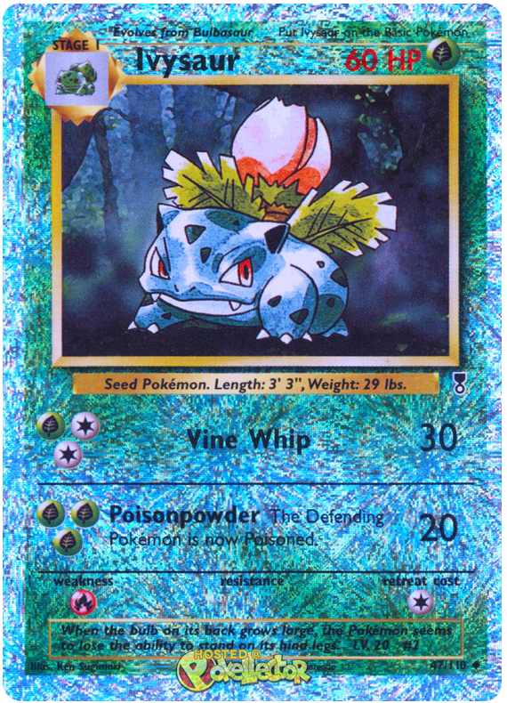 shiny ivysaur card
