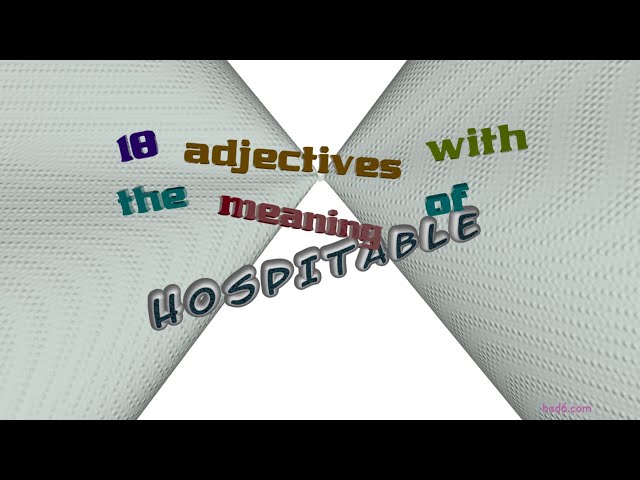 hospitable sentence