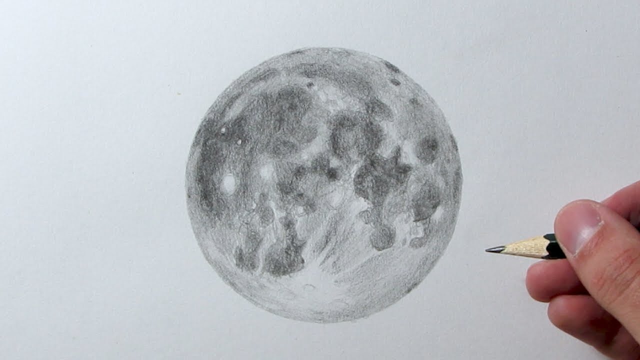 dibujos de lunas a lapiz faciles