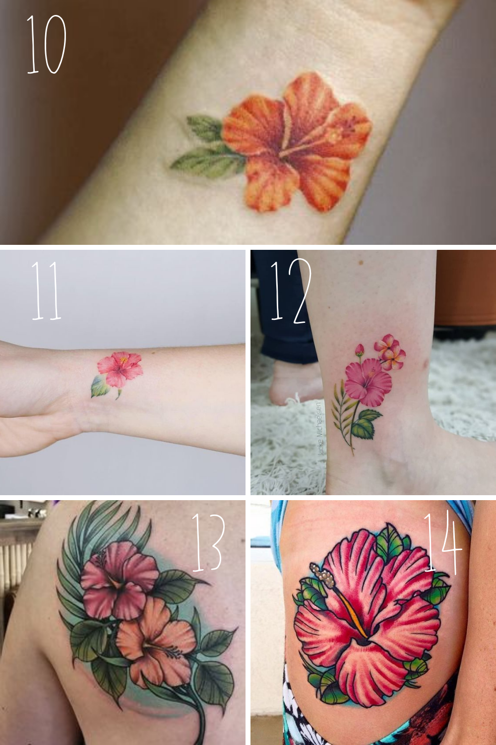 hibiscus wrist tattoo