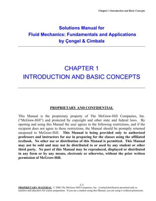 fluid mechanics fundamentals and applications solutions