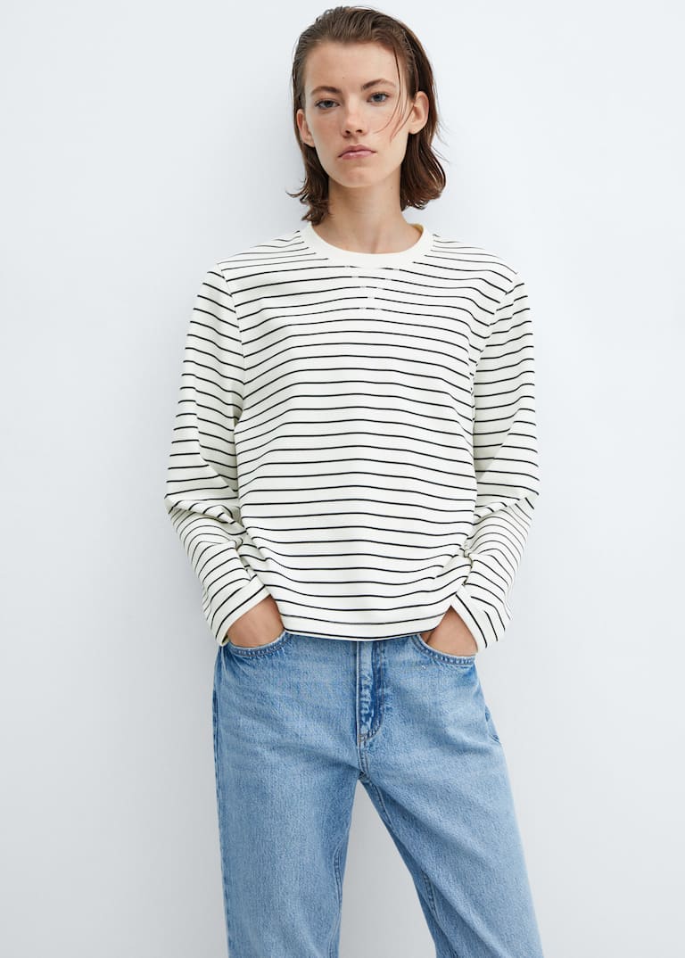 mango striped sweatshirt