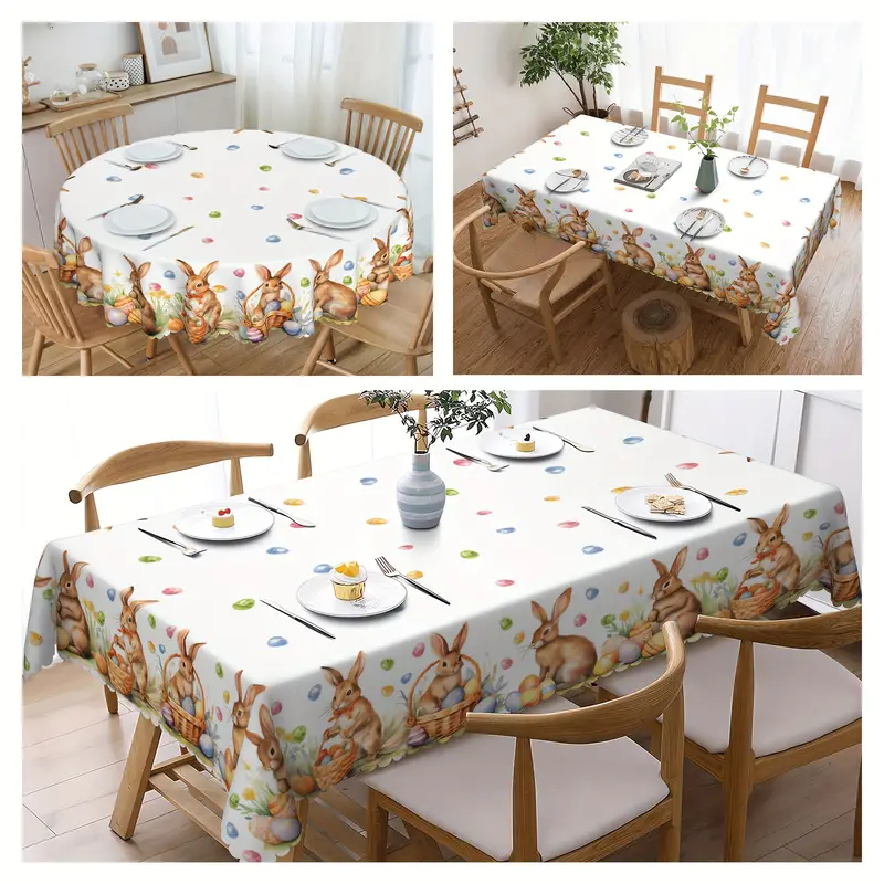 round easter tablecloth