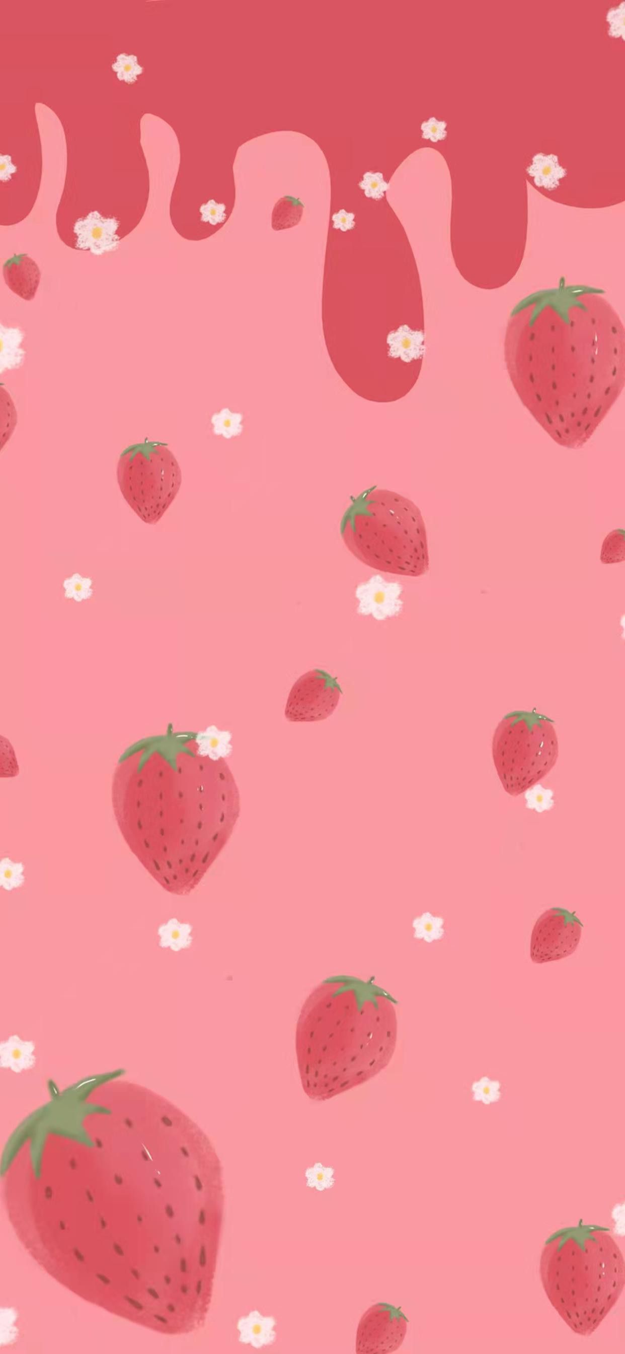 aesthetic wallpaper strawberry