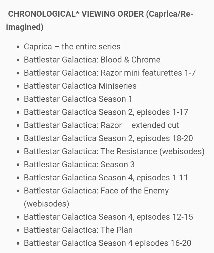battlestar galactica order watch