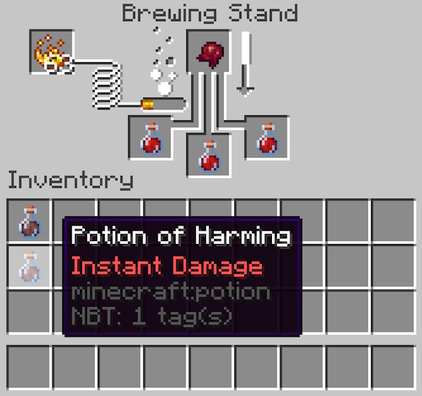 how to make harming potions