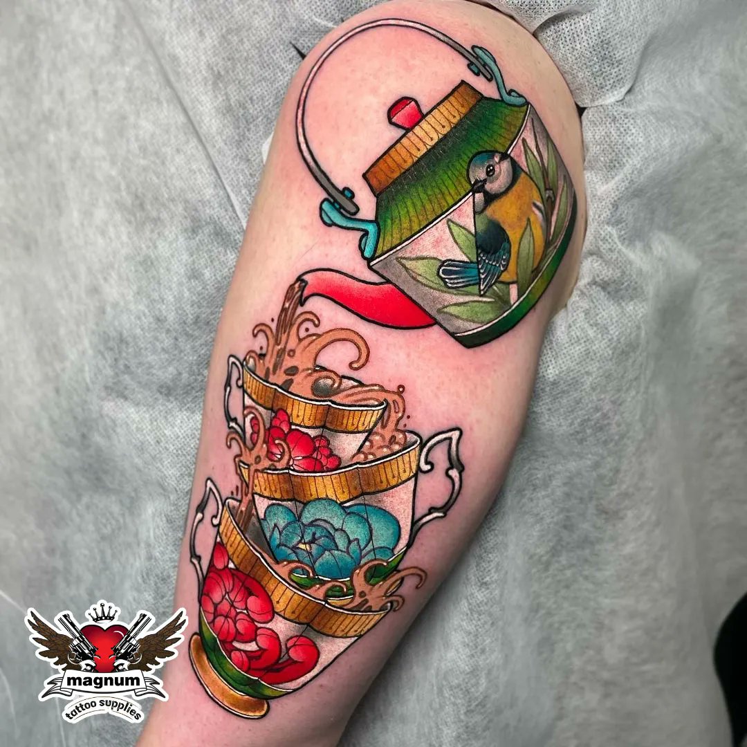 tea pot tattoo