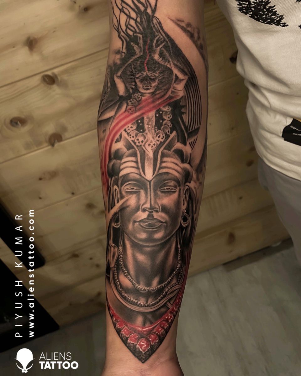 shiva tattoo arm