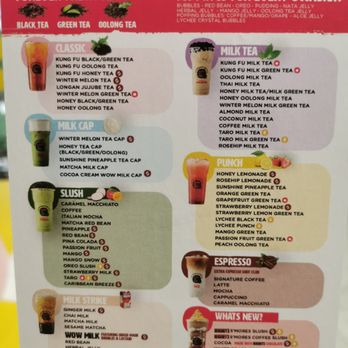 kung fu tea menu