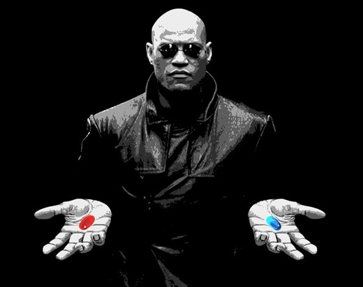 red pill blue pill meme template